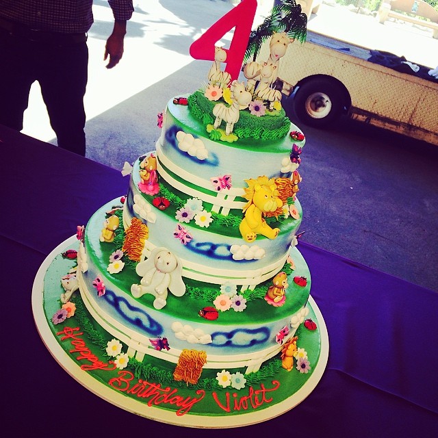 Christina Milian Violet Birthday Cake
