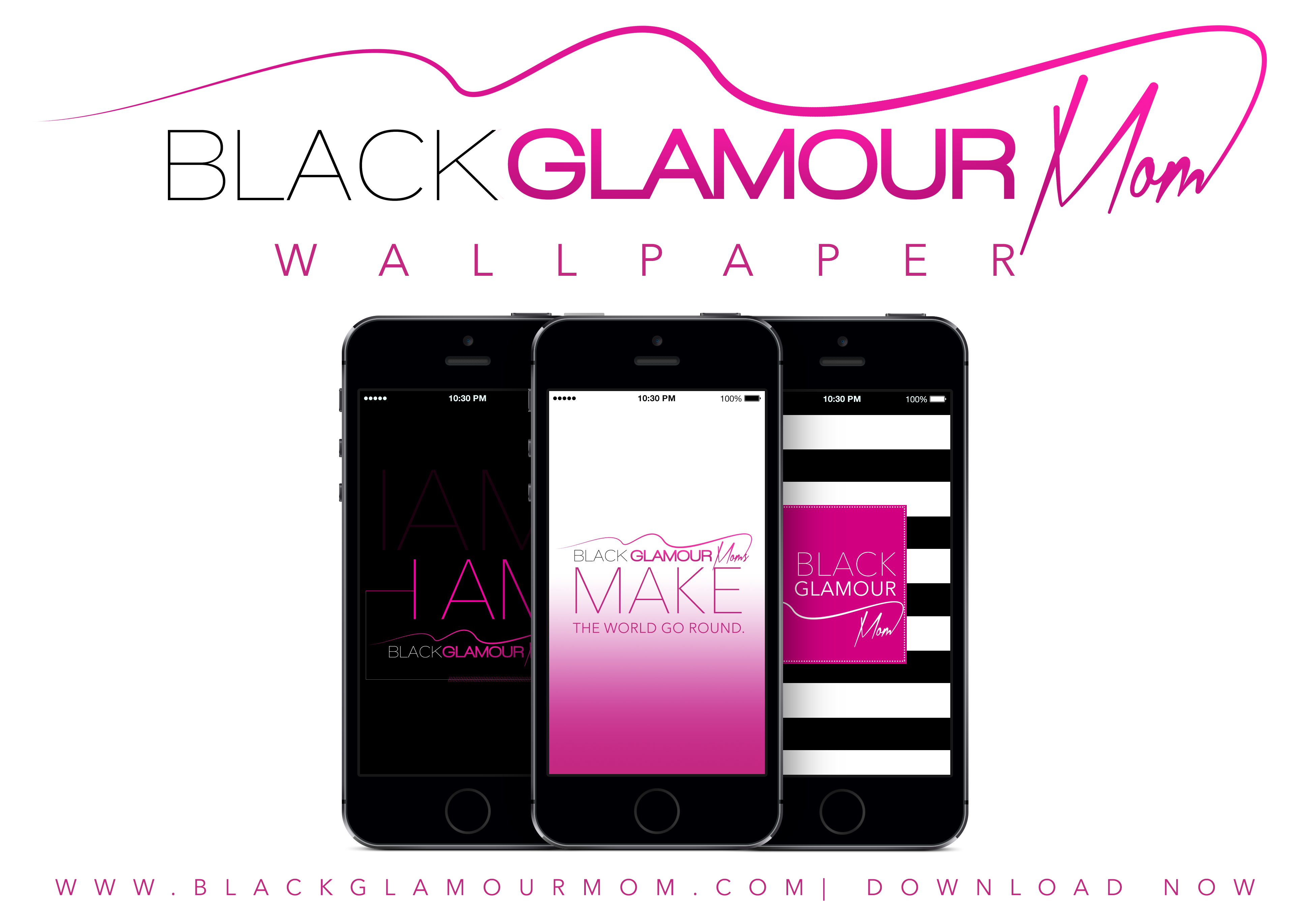 BGM Announcement: BlackGlamourMom iPhone WallPapers Are Here!