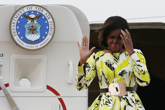 Spring Ready: First Lady Michelle Obama Glams It Out in Colorful Kenzo Piece